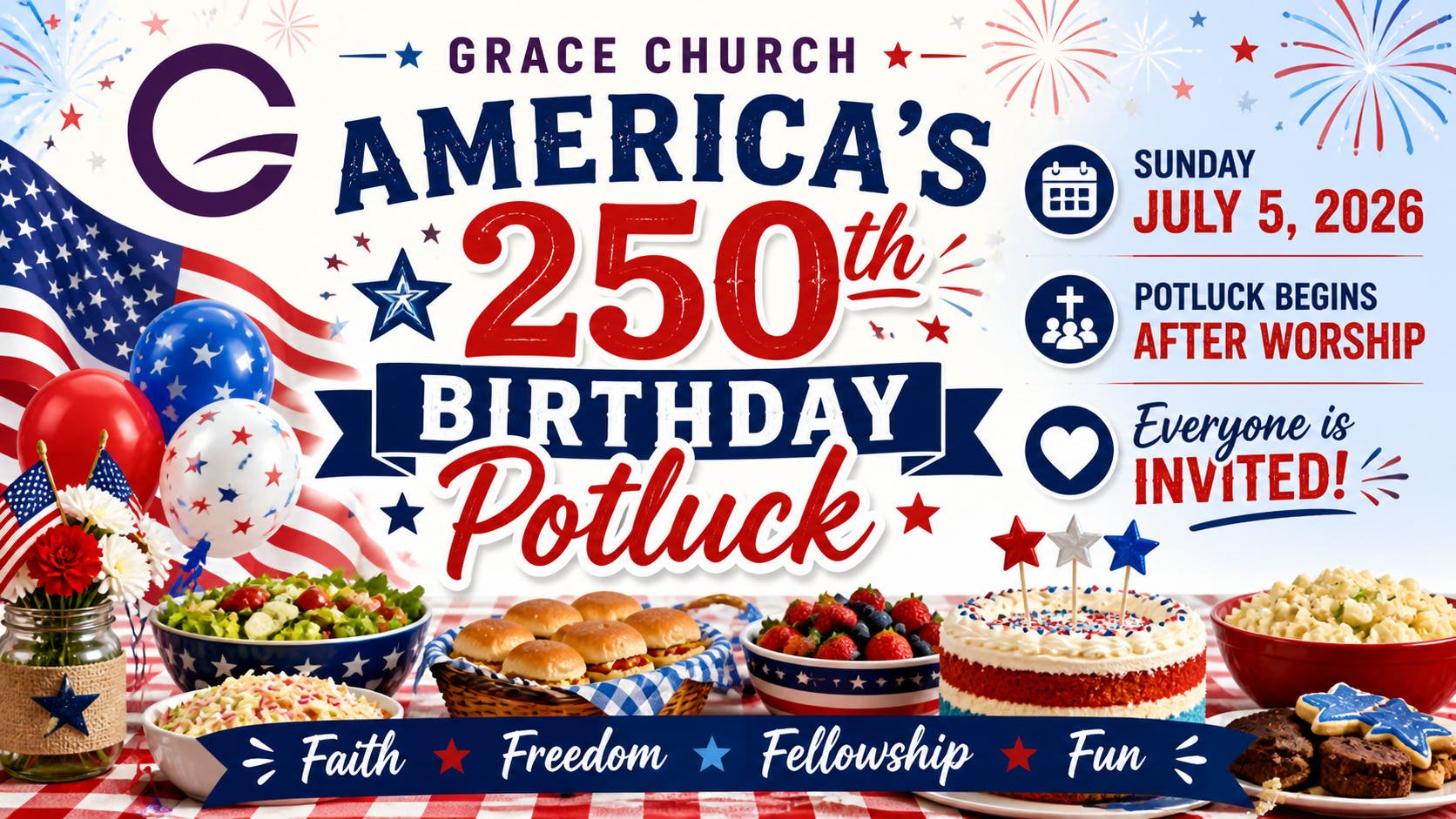 America's 250th Birthday Potluck