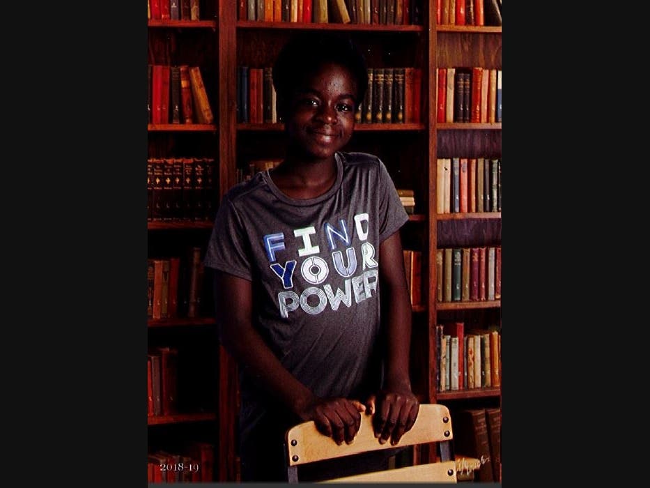 Police say Baaba Crayner was last seen wearing a pink sweater, gray pants, and black sandals and was carrying a purple-and-black backpack. 