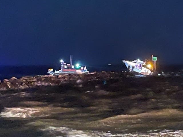 A Patchouge man was arrested Thursday evening after crashing his boat at the Great South Bay, police said.​