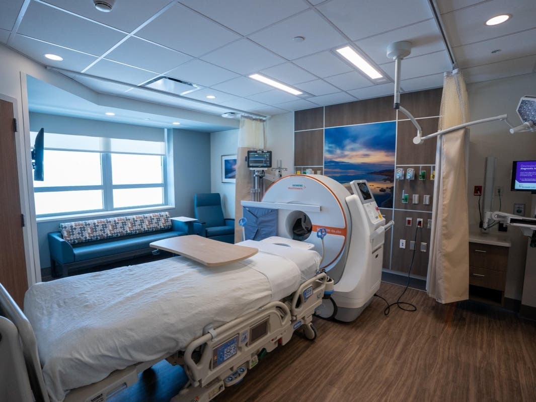 The rooms in the new ICU are geared to be spacious, healing, and feature holistic natural light, large areas for family to be with loved ones,  and private bathrooms.