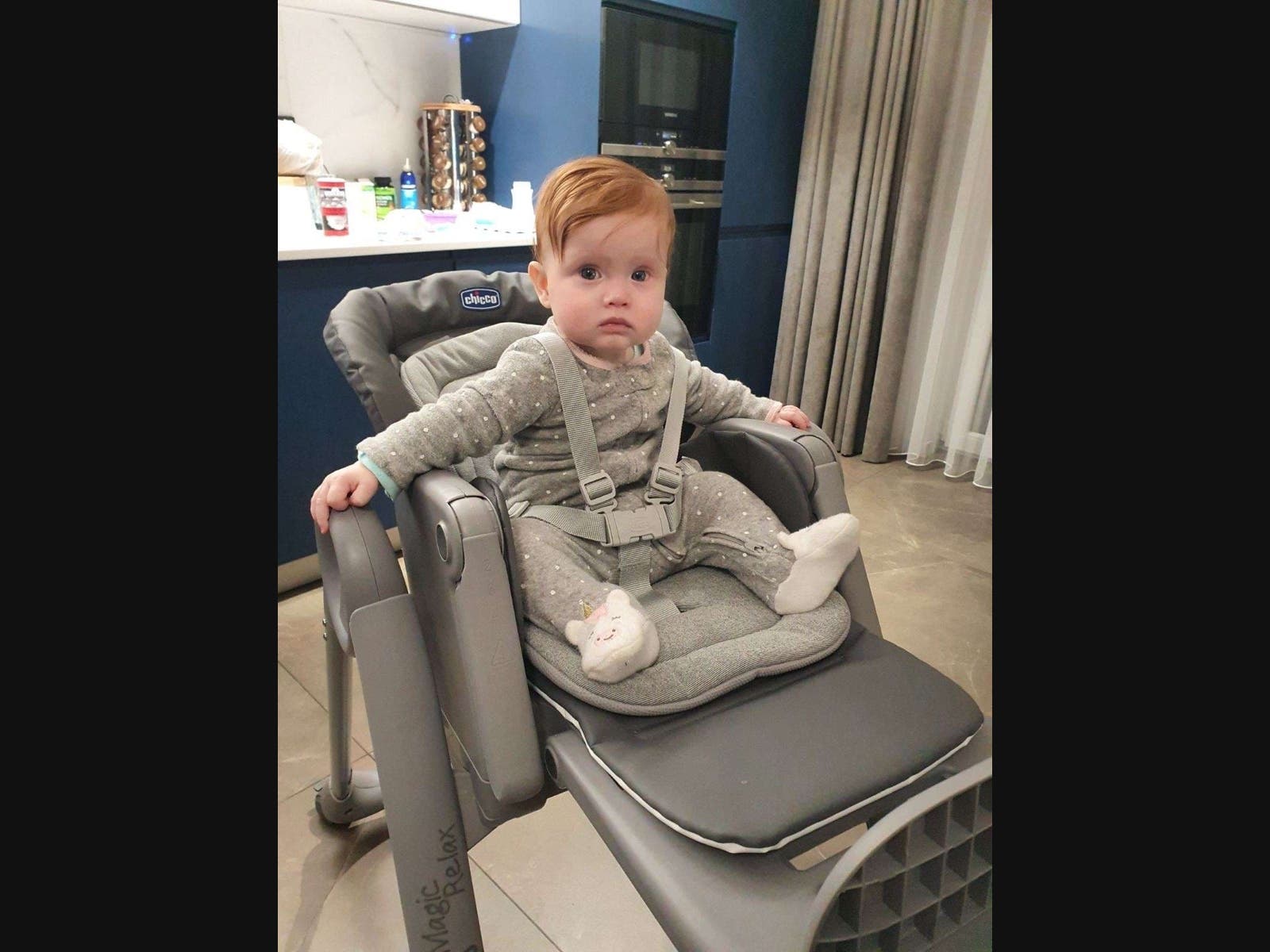 Solomia, Nataliya Sova's 7-month-old great granddaughter, lives with her family in Lviv, Ukraine.