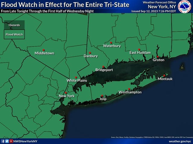 Flood Watch, High Surf Warning, Issued On LI: National Weather Service ...