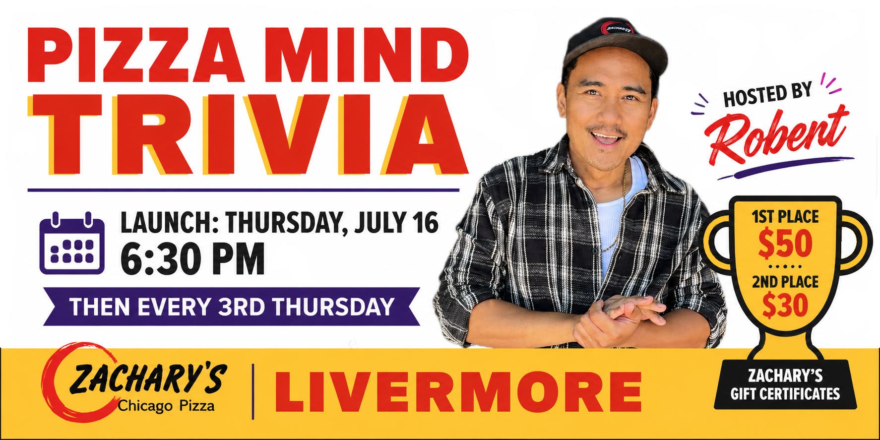 Pizza Mind Trivia at Zachary's Livermore!