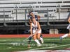 Senior Maggie Moran looks to make the pass.