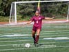 Senior Renee Gollisz sends the ball upfield.