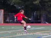Keeper Marisa Patrissi punts the ball after another great save.