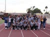 Phoenix College Woman's Soccer Team at the Championship Ring Ceremony at the 2021 Homecoming game October 23rd, 2021.