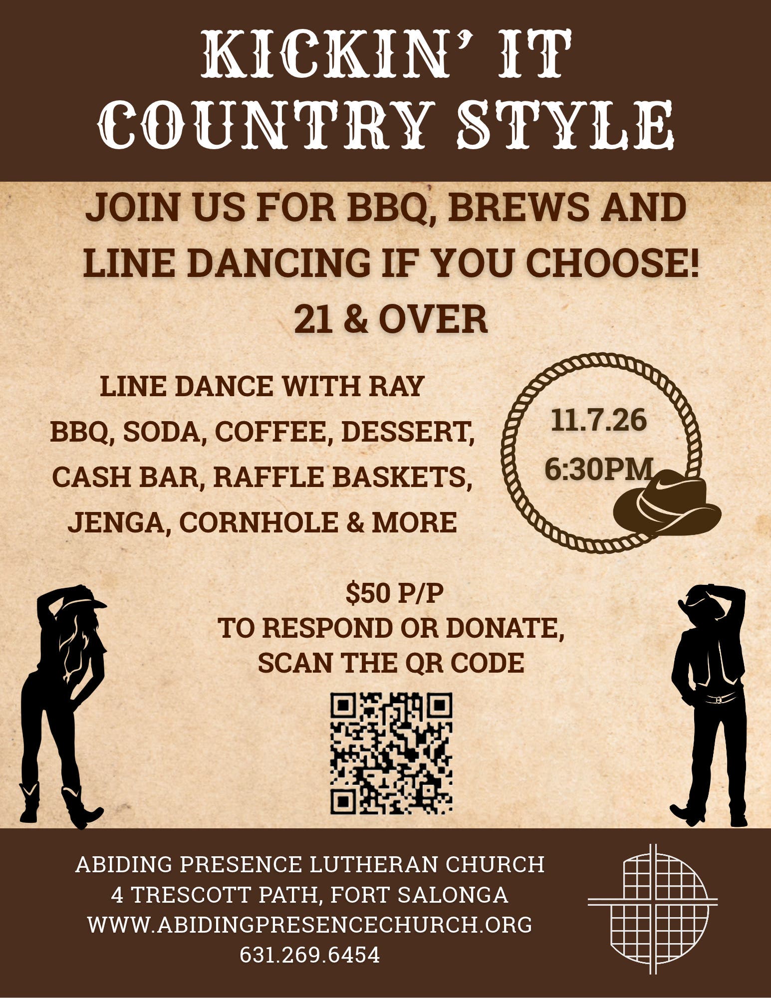 Country Line Dancing at Abiding Presence Lutheran Church