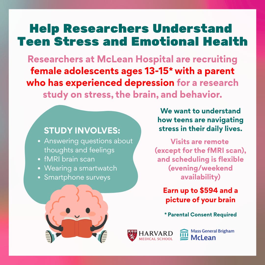 Recruiting Teens for Study on Stress, Mood, and the Brain