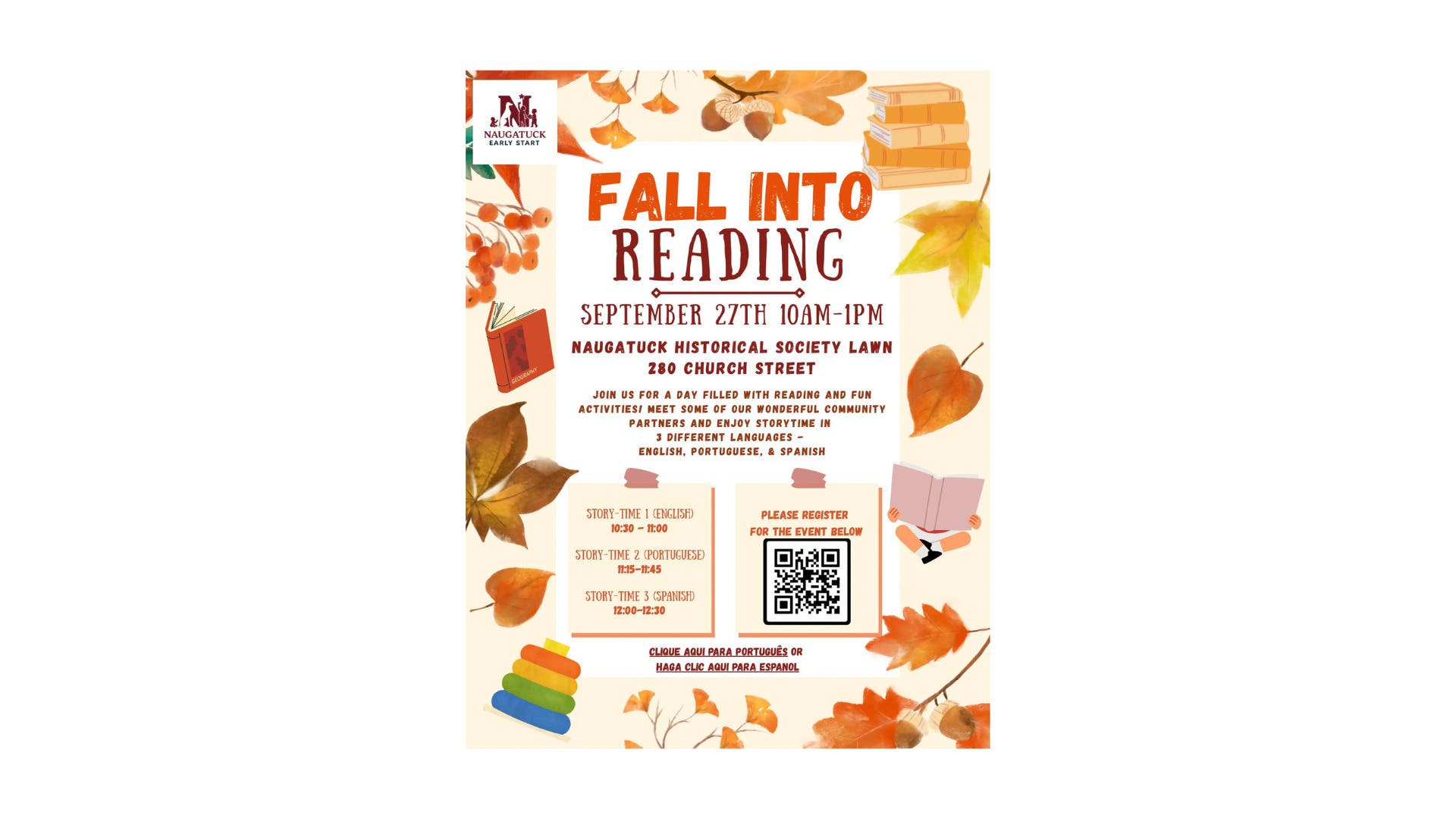 Fall Into Reading - Naugatuck Historical Society Booth