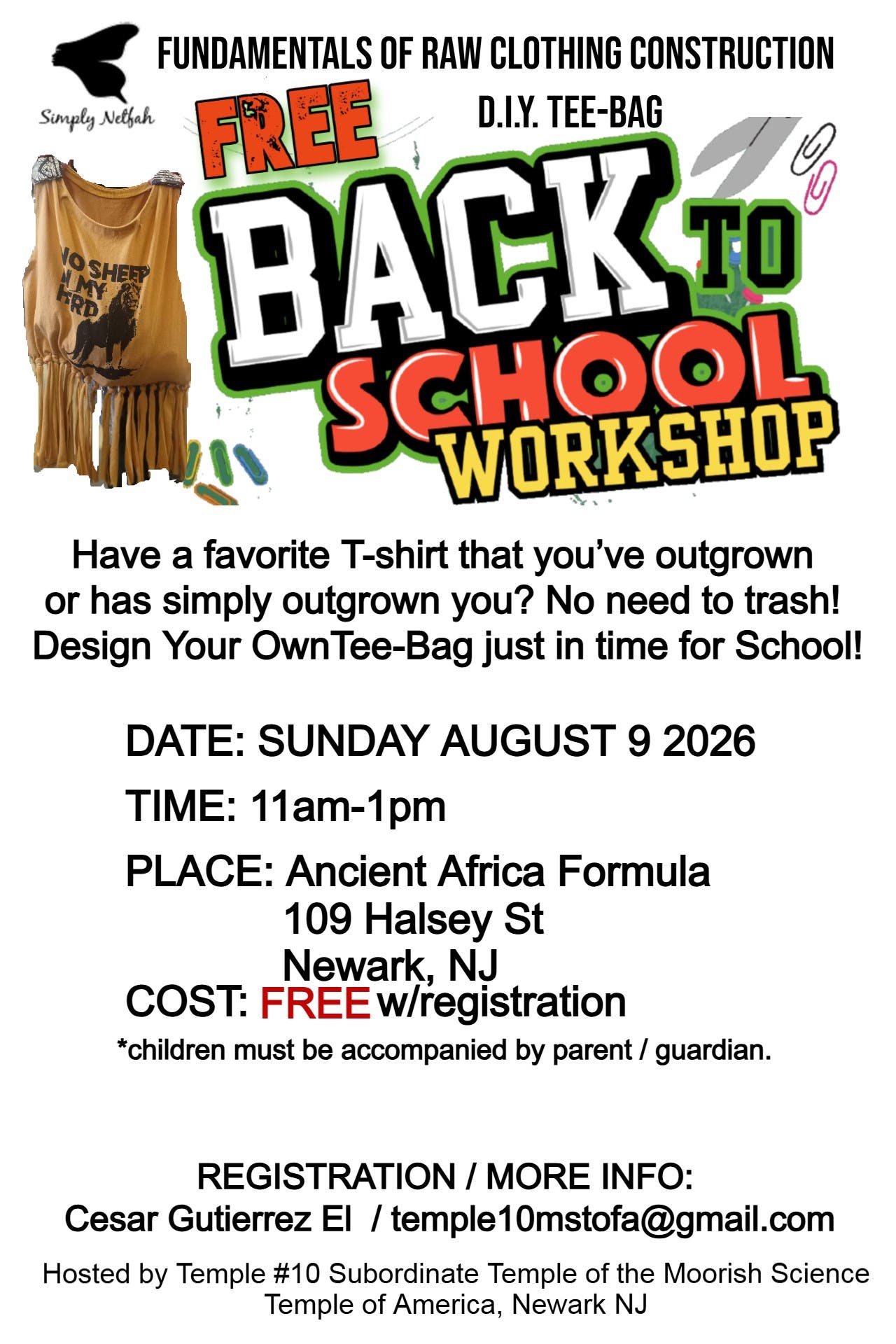 Fundamentals Of Raw Clothing Construction Back To School Workshop