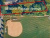 Aerial view of the NW corner of Chatham's Memorial Park, marked to show where home plate abuts the green, taxpayer-owned site the Mayor & Council aim to pave over without first holding a public forum. 