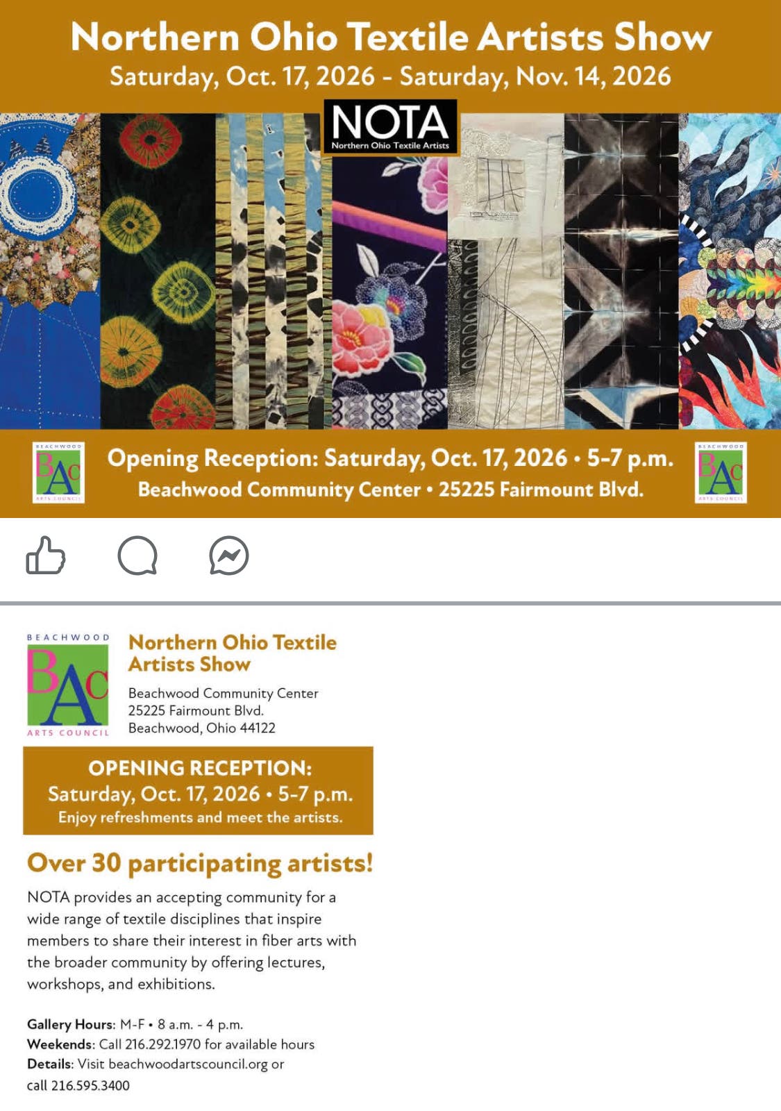 Northern Ohio Textile Artists Show