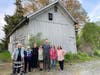The Petersons and friends in front of their 1700s barn with newly-installed bat nursery box
Left to right: Bob and Julie Peterson; Emily, James, and Mark Peterson; Anita Shotwell, Lisa Plevin
