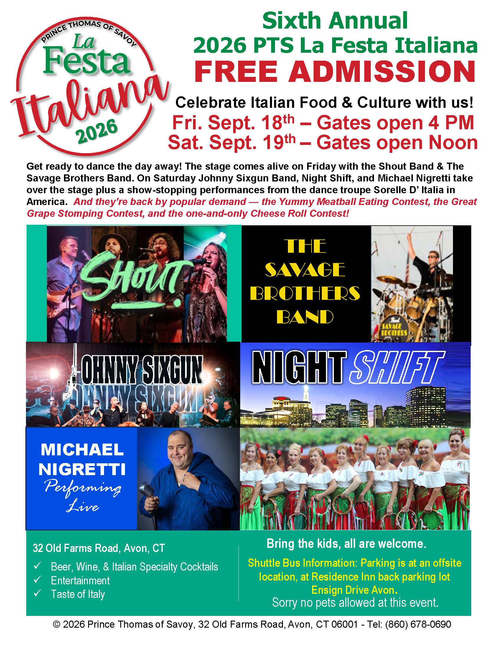 2026 PTS La Festa Italiana - 2 Day Event