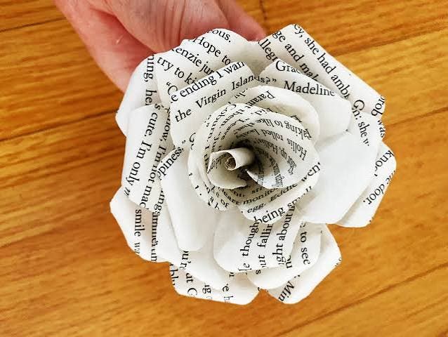 Making Book Page Roses