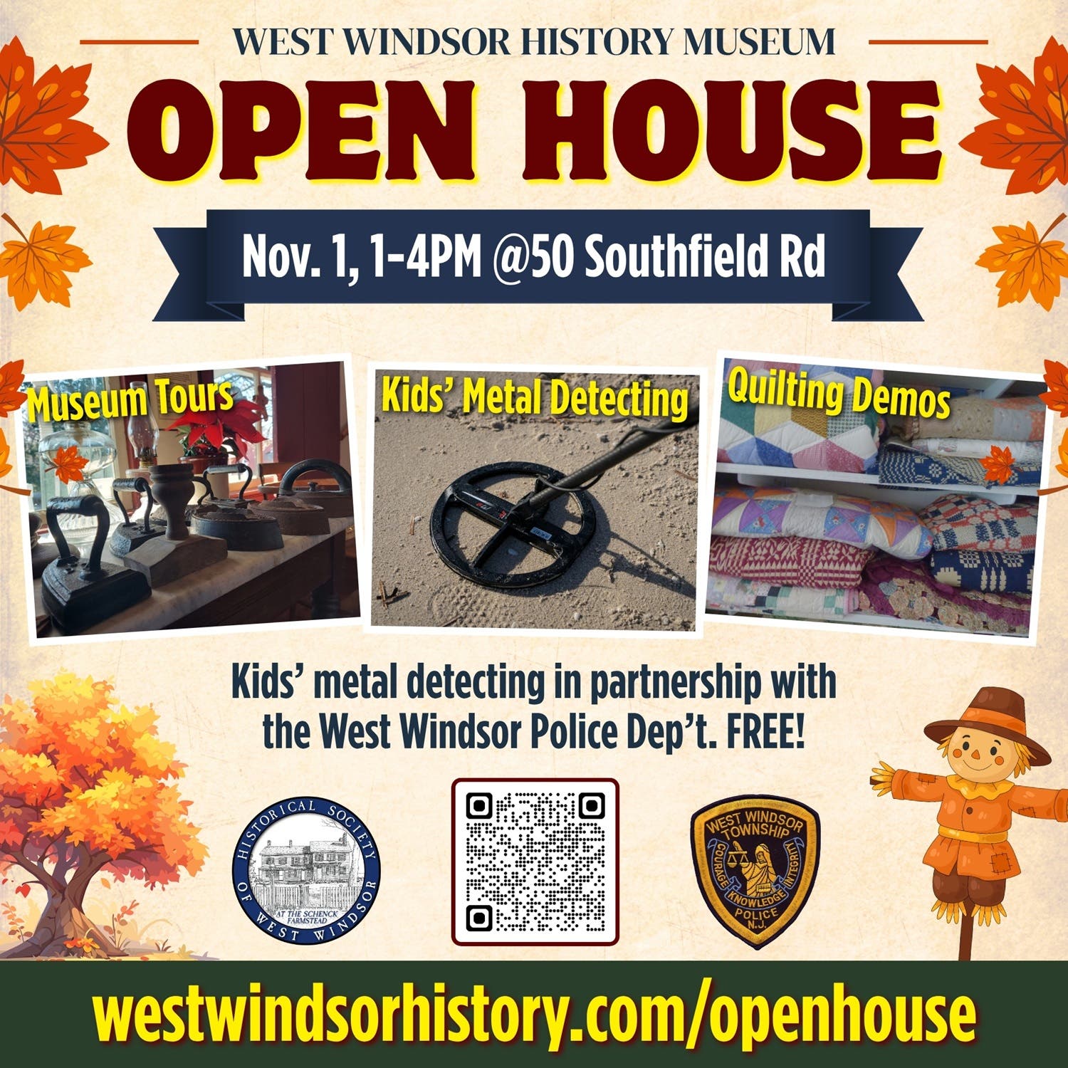 West Windsor History Museum Open House & METAL DETECTING