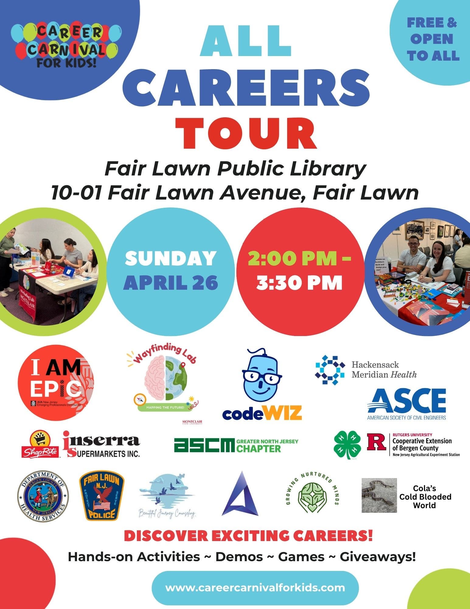 Career Carnival for Kids Brings All Careers Tour to Fair Lawn Library
