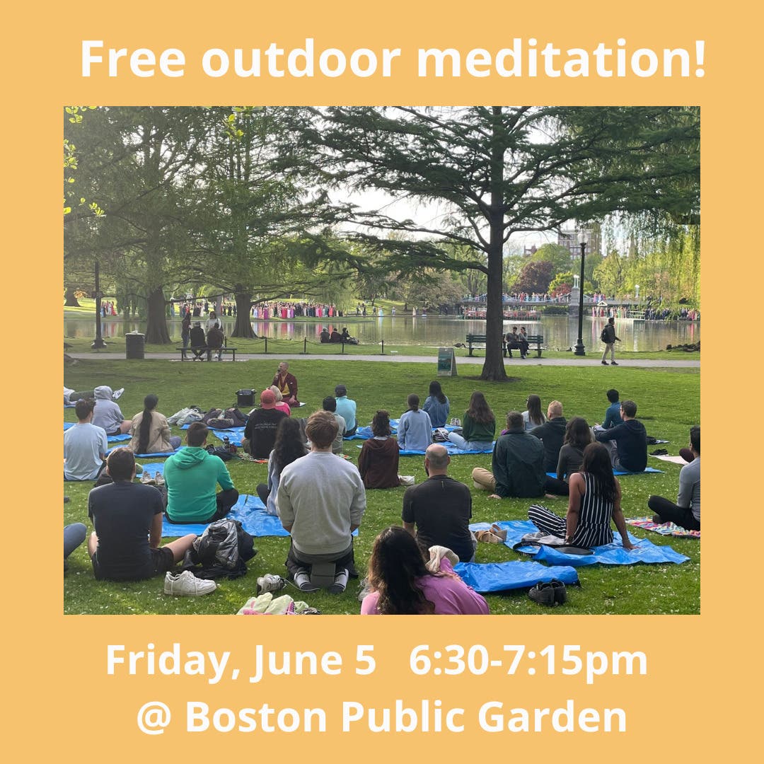 Free outdoor meditation @ Boston Public Garden