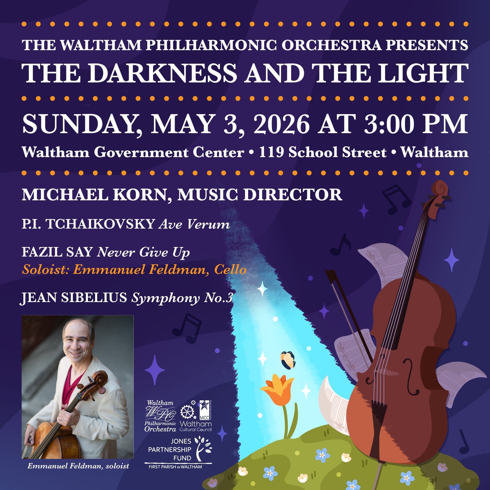 Waltham Philharmonic Orchestra: "The Darkness And The Light"