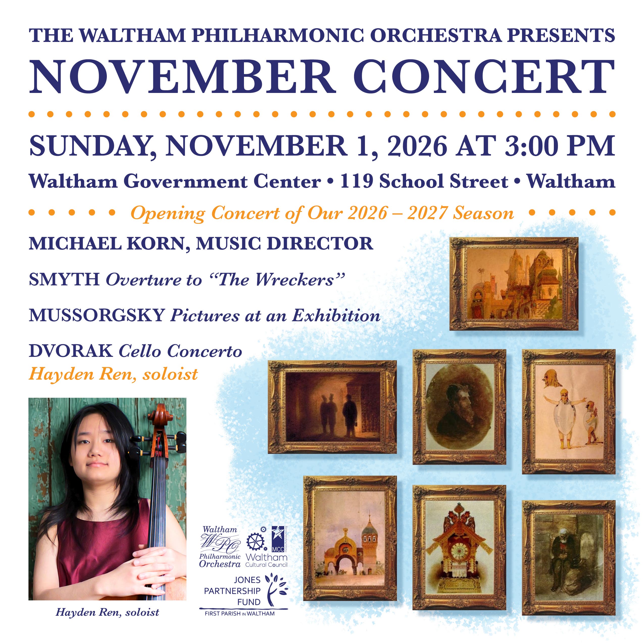 Waltham Philharmonic Orchestra November Concert