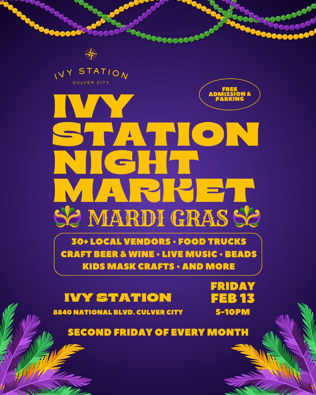 Ivy Station Night Market: Mardi Gras