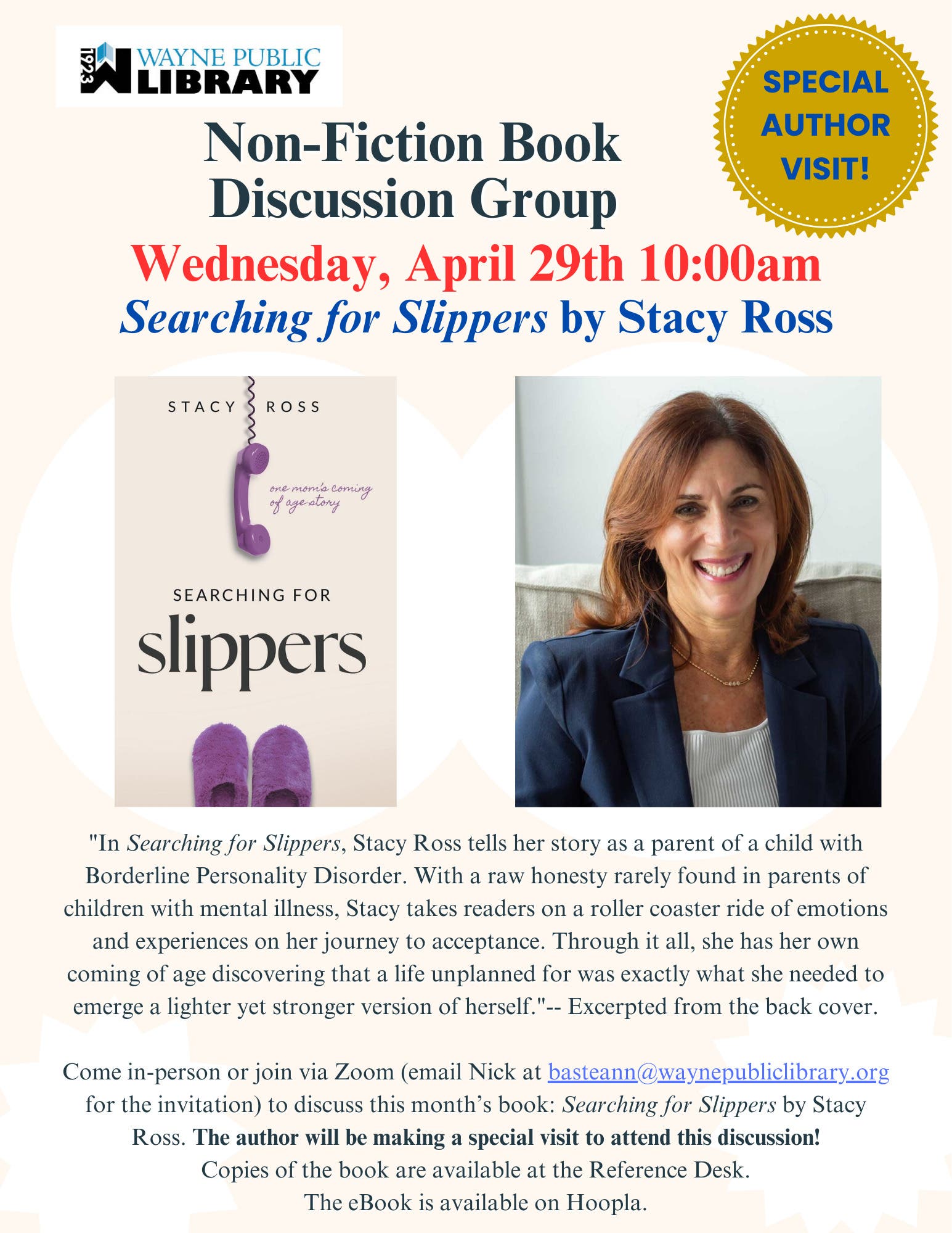 Non-Fiction Book Discussion Group | Special Author Visit