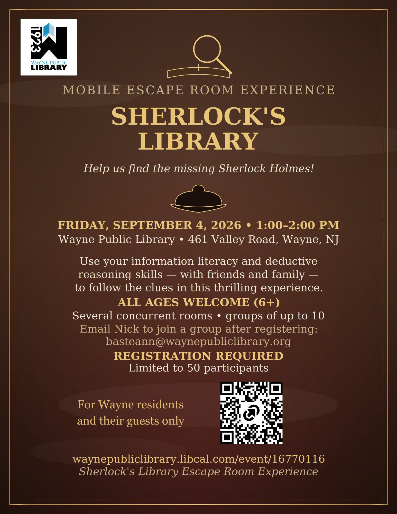 Sherlock's Library: Escape Room Experience