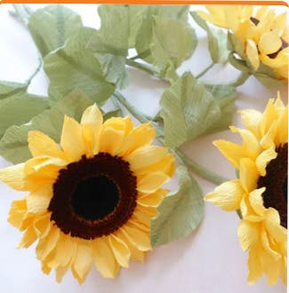 Crepe Paper Flowers: Sunflowers