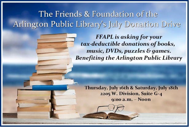 FFAPL's July Book Donation Drive