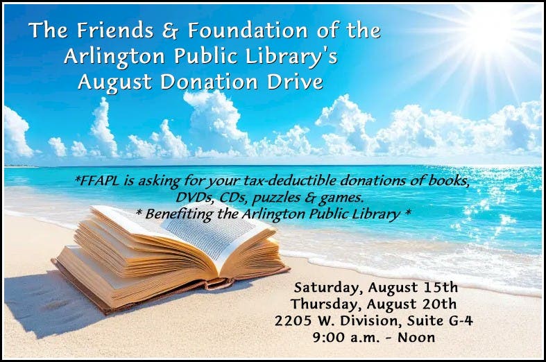 FFAPL's August Book Donation Drive