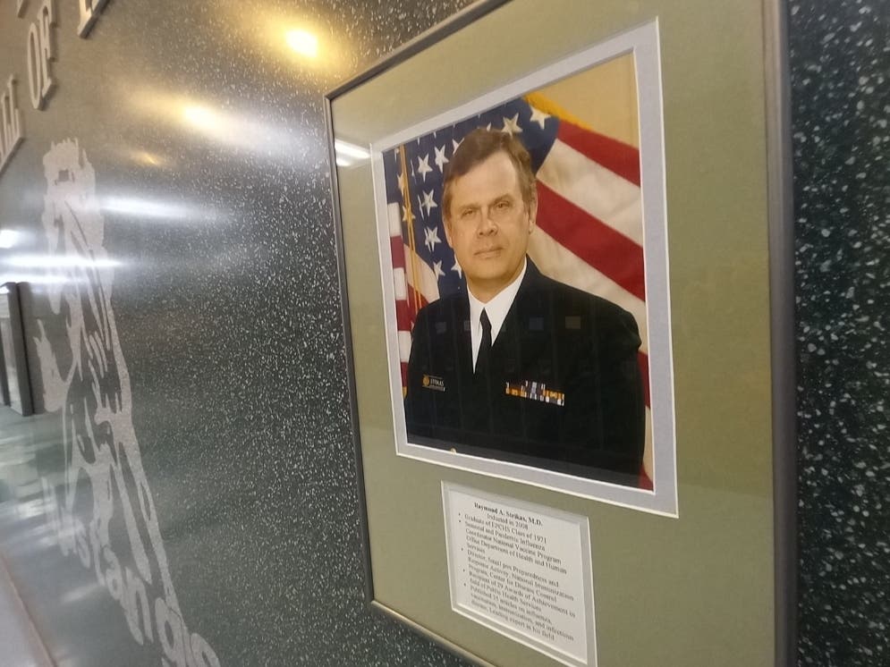 Dr. Raymond Strikas, EPCHS class of 1971, is one of the nation's leading experts on immunization, vaccination and infectious disease. His photo is on the wall of EPCHS as a member of the school's Hall of Fame.