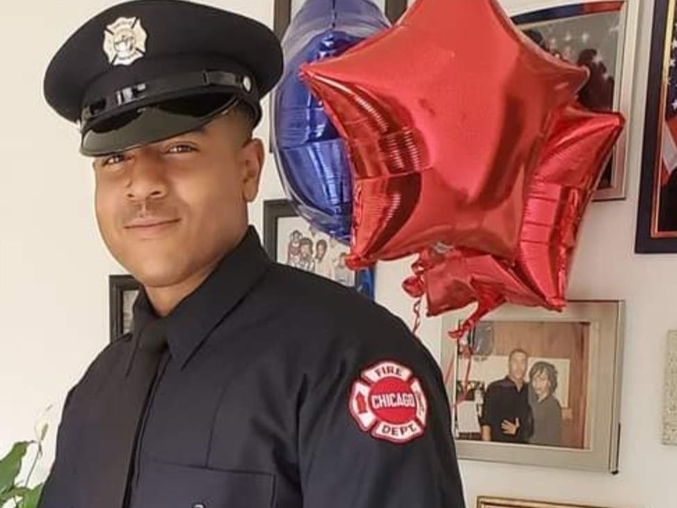 Devonte Hill, EPCHS Class of 2011, shown here in uniform on his first day as a Chicago firefighter.