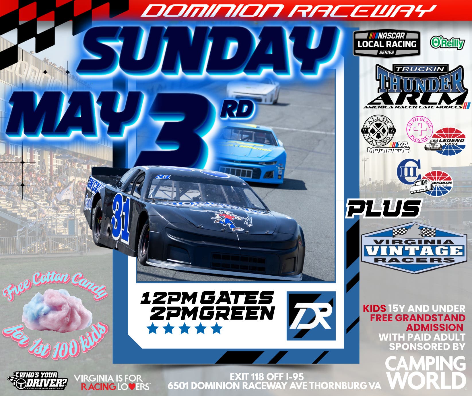 SUNDAY NASCAR Racing with Virginia Vintage