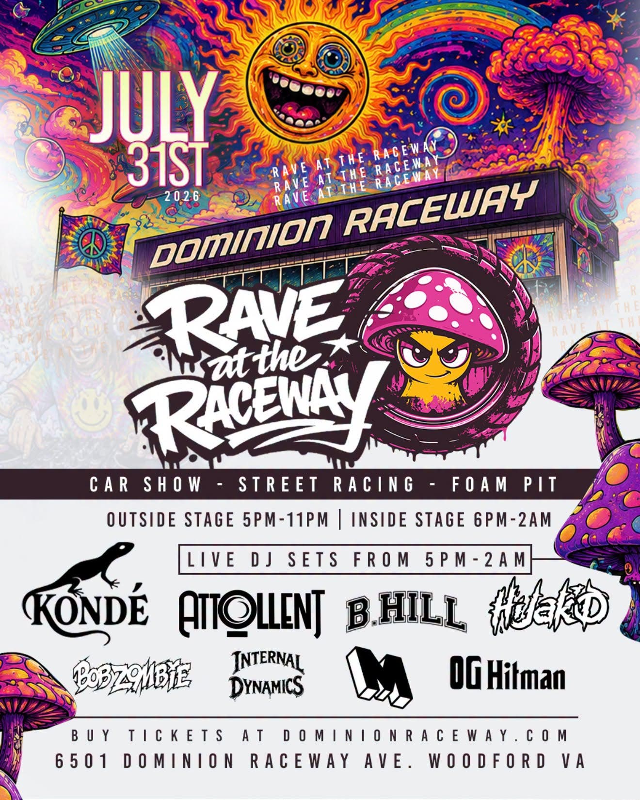 Rave at The Raceway Car Truck and Bike Show Street Racing