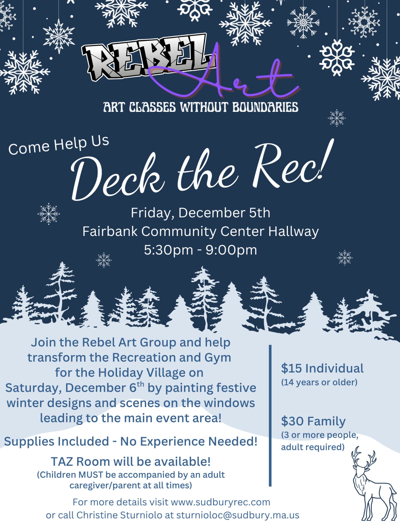 Sudbury Park & Recreation's DECK THE REC EVENT!