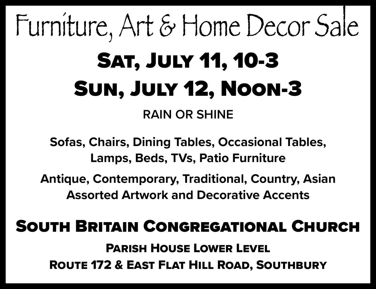 Furniture, Art & Home Decor Sale