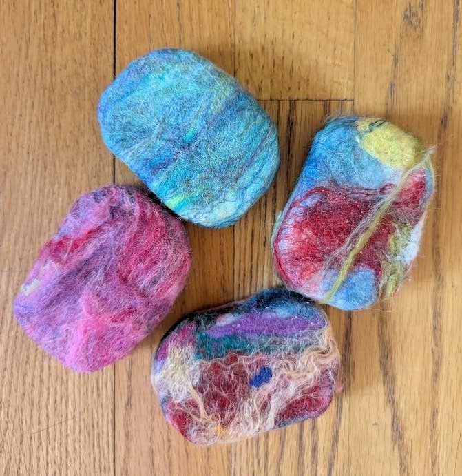 Wool Felting around Soap Bar