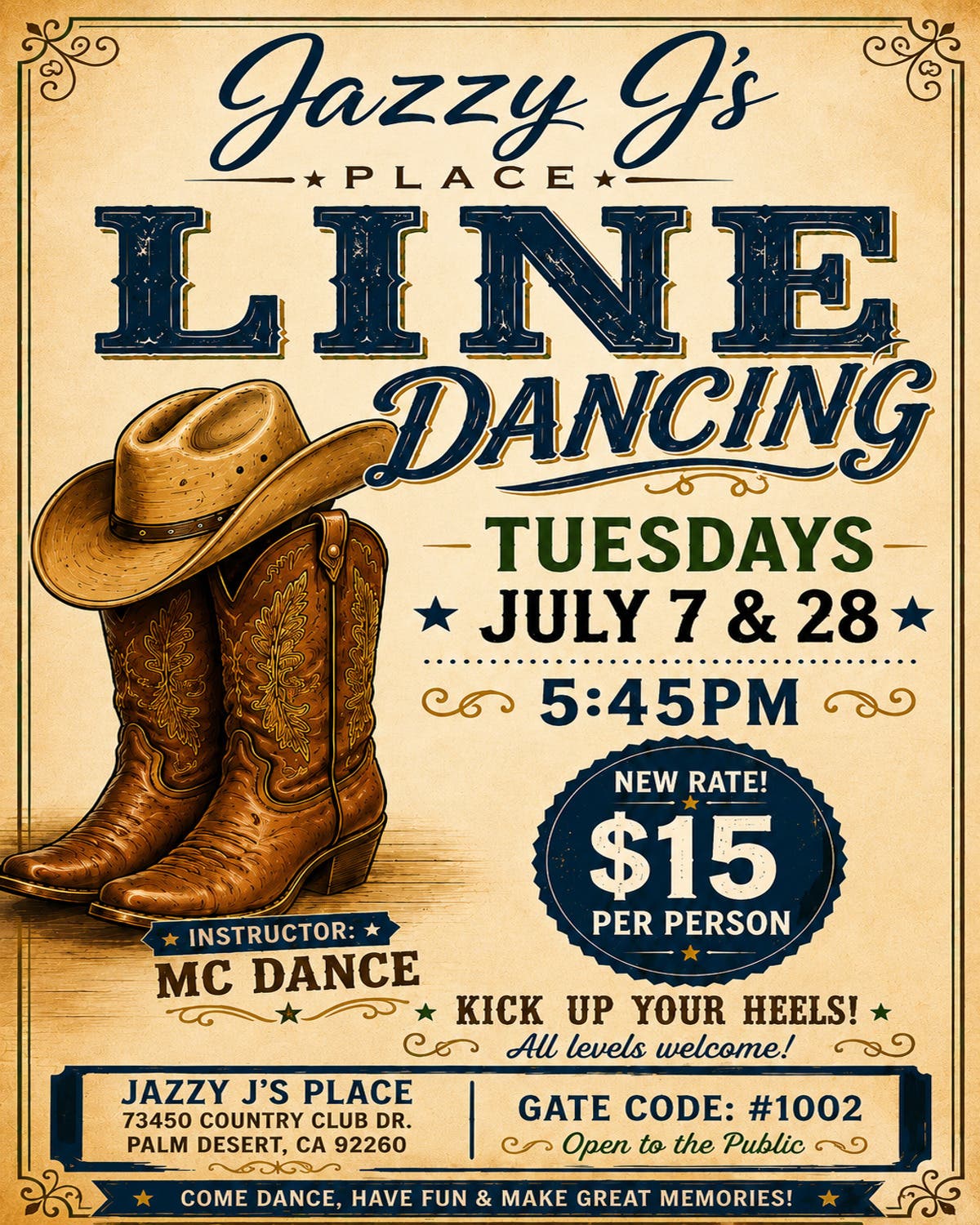 Line Dancing Lessons - Happy Hour Fun !