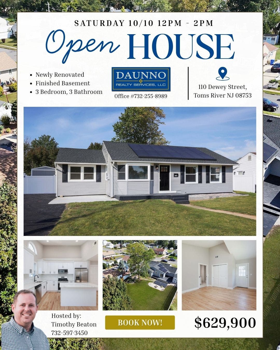 Open House Saturday & Sunday 12pm-2pm TOMS RIVER
