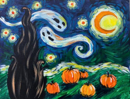 Starry Night Pumpkins
