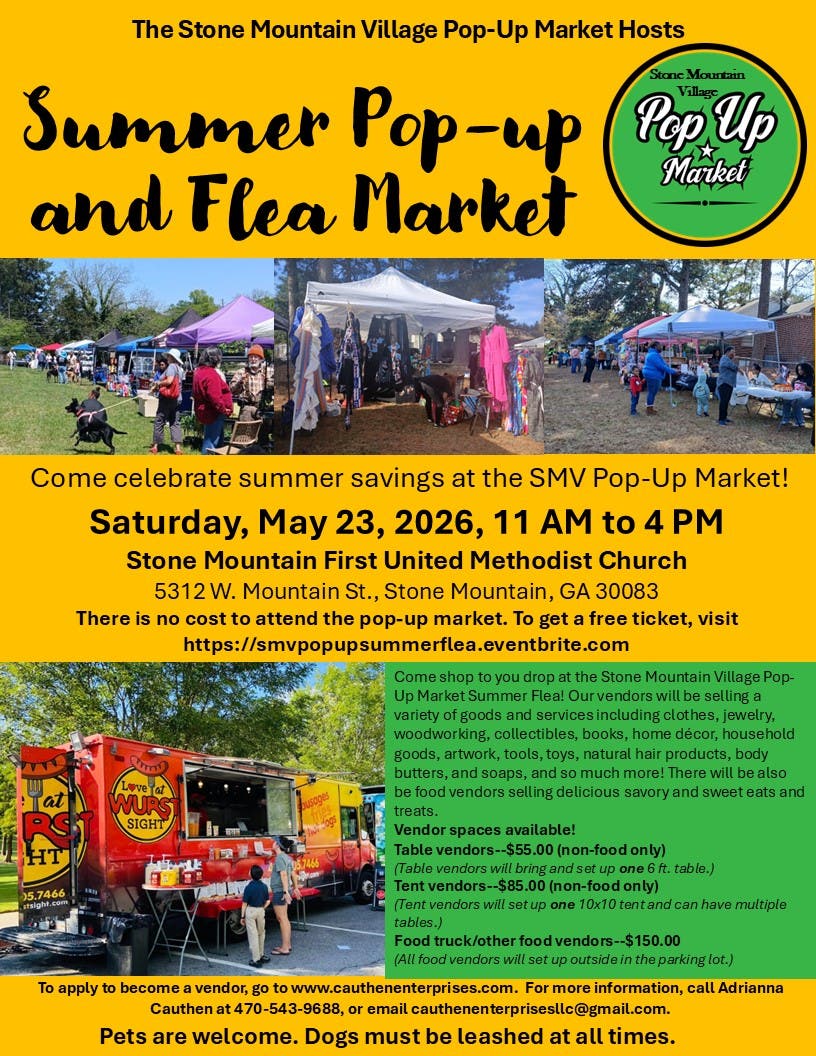 Stone Mountain Village Pop-Up Summer Flea Market