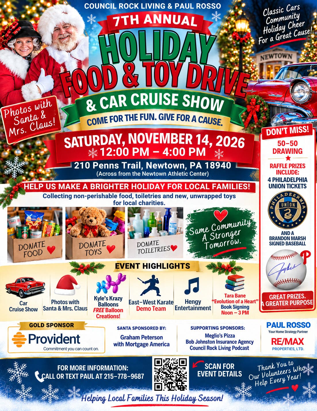 7th Annual Holiday Food and Toy Drive and Car Cruise Show
