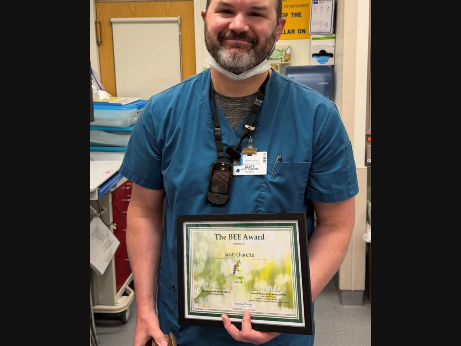 UVM emergency department hero Scott Charette