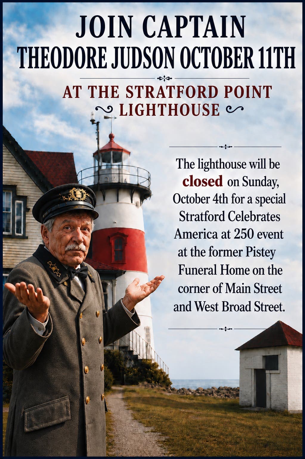Stratford Point Lighthouse closed Sunday, October 4th