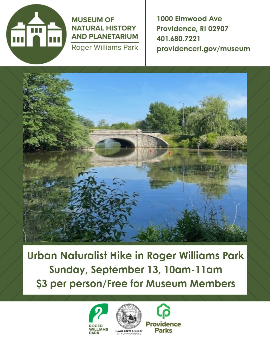 Urban Naturalist Hike in Roger Williams Park