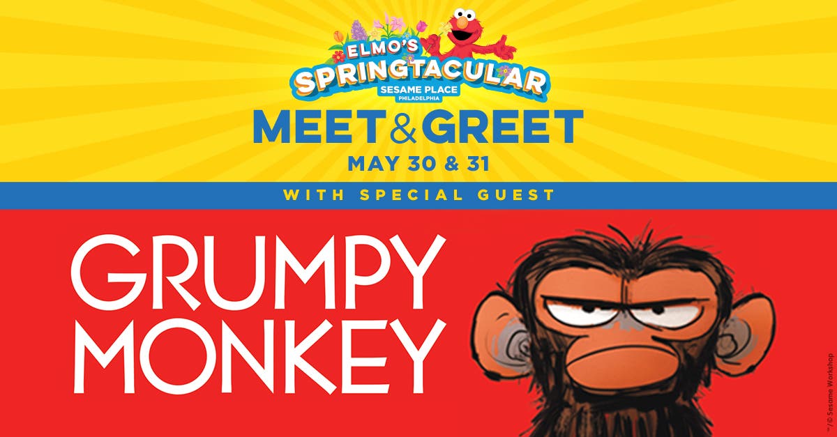 Grumpy Monkey Meet & Greets at Sesame Place Philadelphia