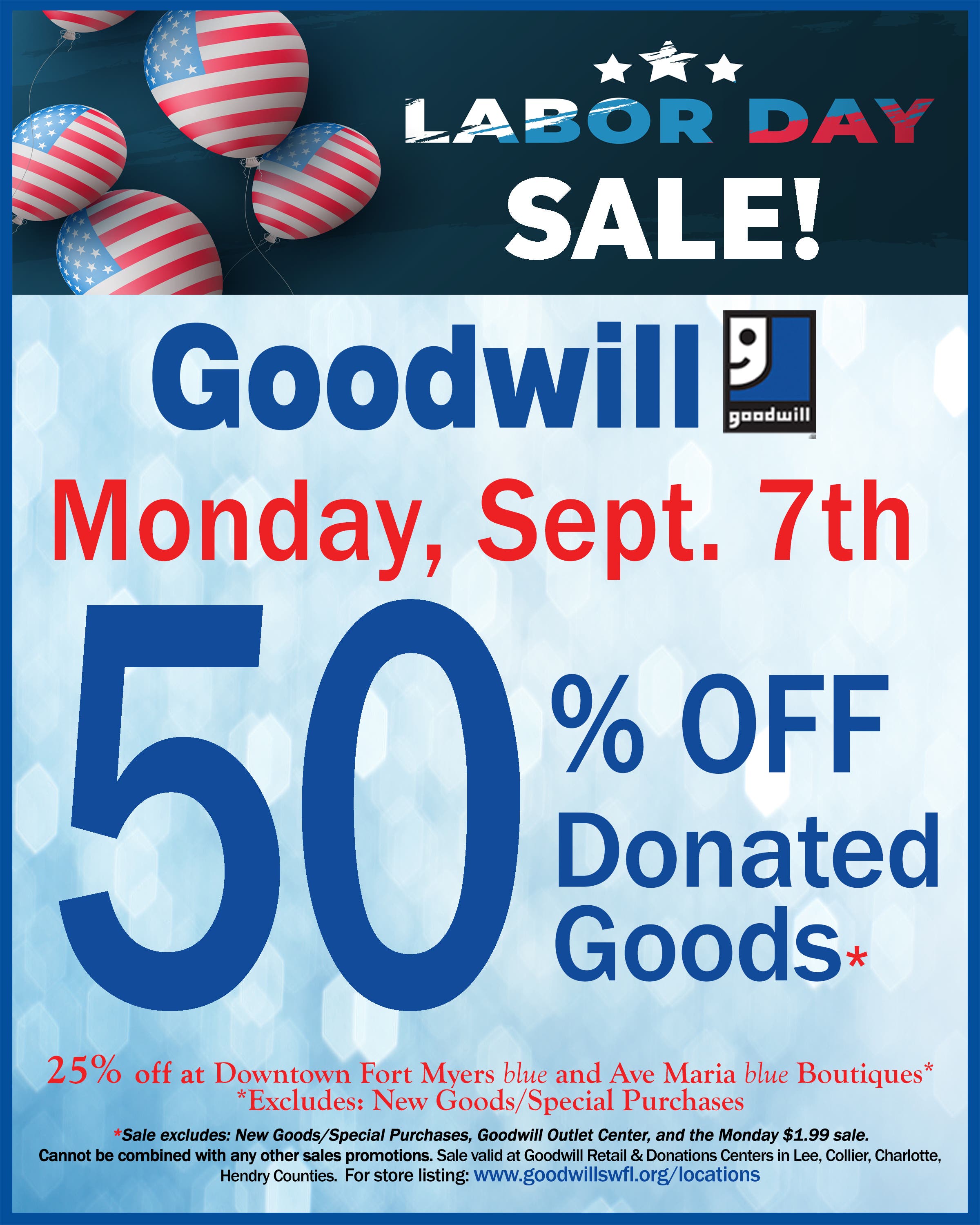 Goodwill Labor Day Sale