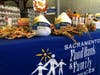 Pictured: Donated turkeys from Foster Farms in the Sacramento Food Bank & Family Services warehouse. The company donated 8,000 pounds of turkey to the food bank - enough to feed 10,000 people in the community this Thanksgiving.