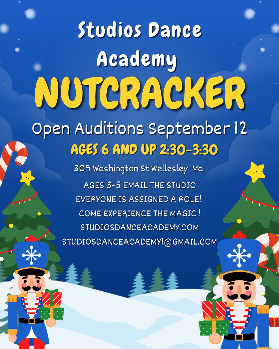 Studios Dance Academy! Open Nutcracker Auditions